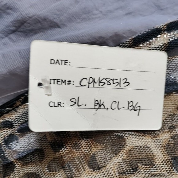 Barrington Sheer Gray Wrap Cheetah Animal & Black Sparkle Detail - Shawl Scarf - Picture 8 of 9